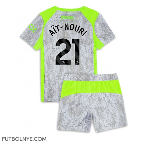 Camiseta Manchester City Rayan Ait-Nouri #21 Tercera Equipación para niños 2025-26 manga corta (+ pantalones cortos)